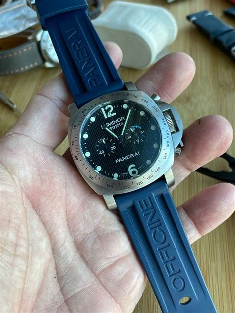 panerai blue leather strap|best aftermarket panerai straps.